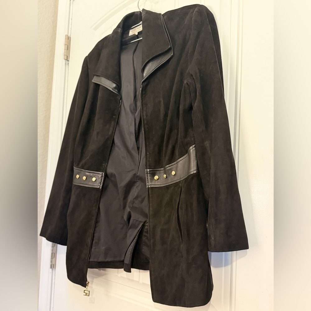 St. John Sport by Marie Gray suede jacket Black S
